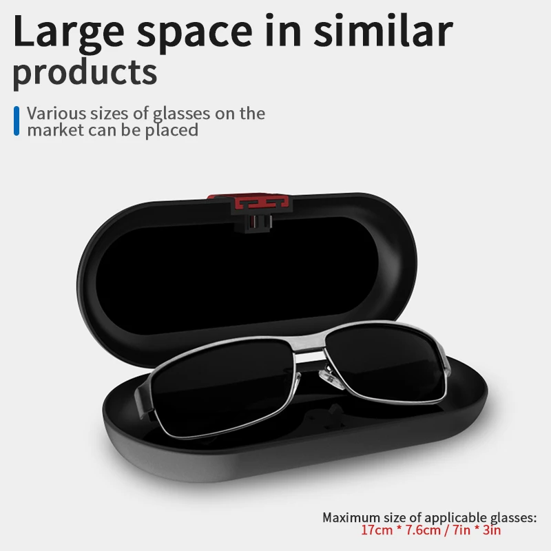 Car Visor Sunglasses Case Holder Protective Box Clip