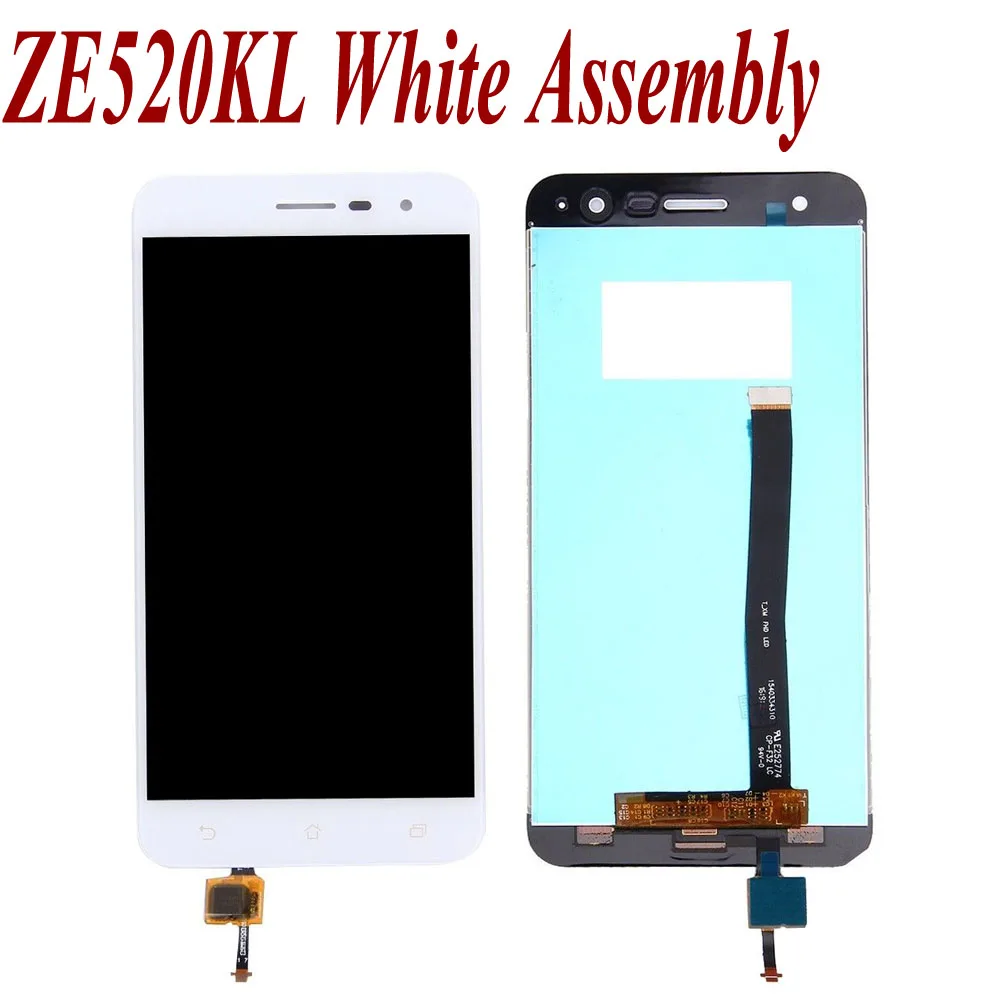 Без битых пикселей 5,2 ''для ASUS Zenfone 3 ZE520kl ЖК-дисплей Z017D Z017DA Z017DB ZE 520KL сенсорный экран дигитайзер Замена+ инструмент - Цвет: White Assembly