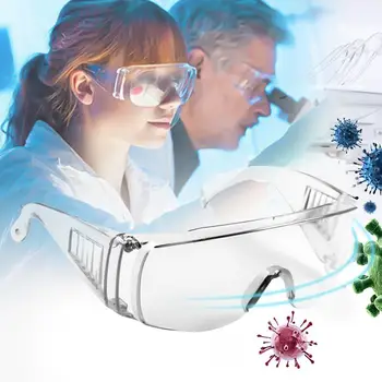 

Safety Goggles Eyes Protection Disposable Transparent Anti-Fog Splash Goggles Work Lab Sand Prevention Goggles Security Supplies