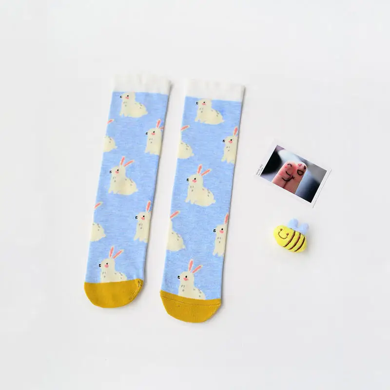 T2 Wecute/ г. Новые детские носки милые детские носки на весну и осень хлопковые носки-тапочки в Корейском стиле с кроликом для мальчиков и девочек - Цвет: T2