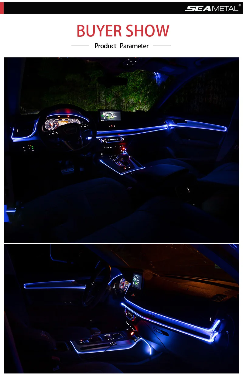 halogen light car Automobile Atmosphere Lamp Car Interior Lighting LED Strip Decoration Garland Wire Rope Tube Line flexible Neon Light USB Drive mini cooper headlights