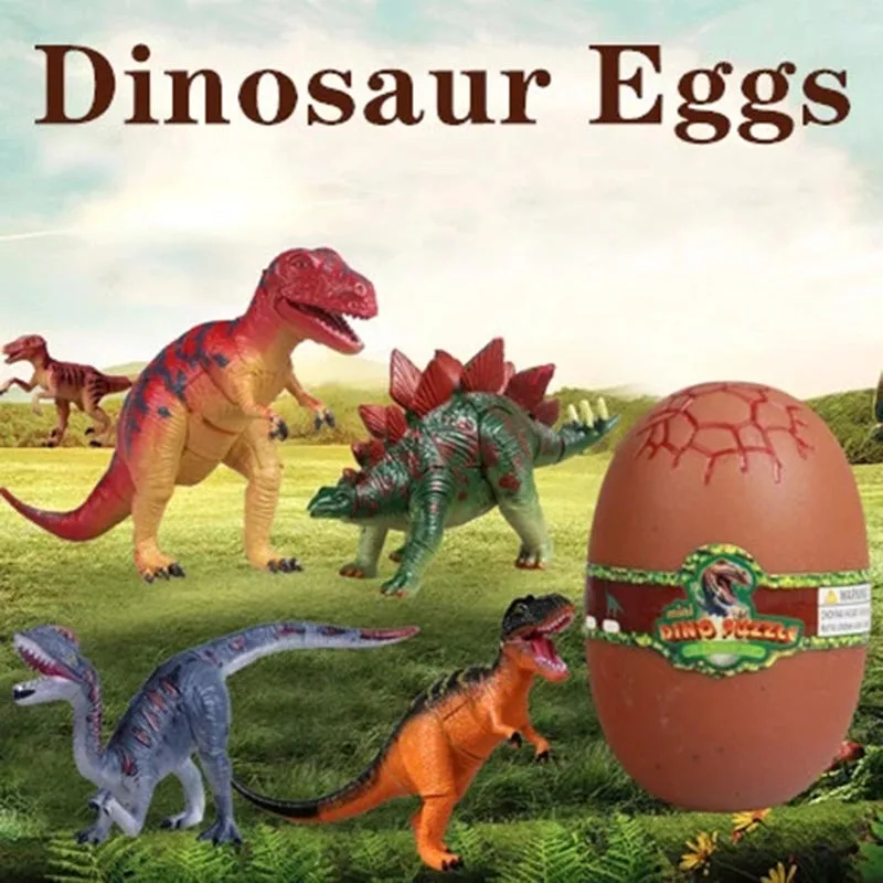 zhaolian888 12 Pz Set Uova di Pasqua con Dinosauri deformi allInterno di Modelli di Puzzle assemblati per Dinosauri precompilati per bomboniere e per Feste 