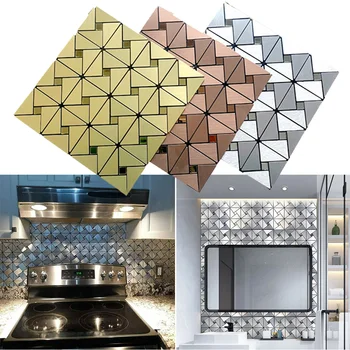 

Mosaic Aluminum Backsplash Wall Tile Peel And Stick Kitchen Shower Newborn Children Photophone Floor & Wall Tiles