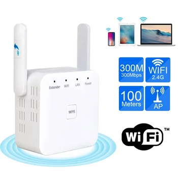

R611-W single network port 300M wall plug Extender with button wifi extension wireless signal amplification router