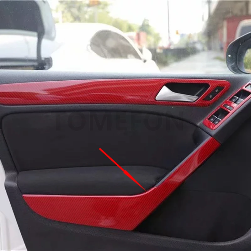 TOMEFON для Volkswagen Golf 6 MK6 2010 2011 2012 Автомобильная внутренняя дверная ручка, декоративная панель, отделка, аксессуары для интерьера ABS