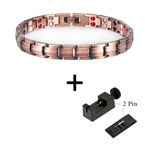 Маленькая лягушка двухрядные 4 в 1 энергетические браслеты для магнитотерапии и браслеты модные целебные 99.95% чистые браслеты из меди - Окраска металла: 10301 And Tool