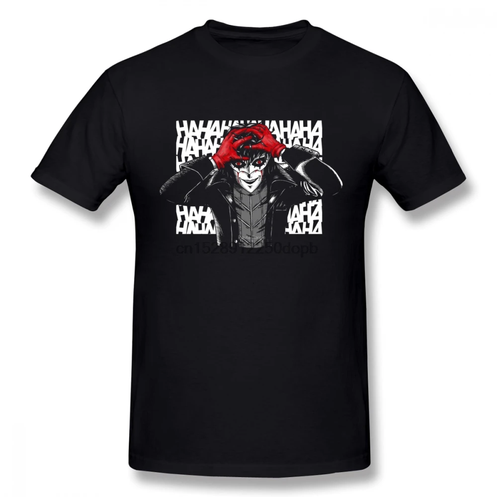 Popular Game Crewneck 2018 The Phantom Joke Persona 5 Tee Shirt For Male S-6XL Homme T shirt Plus Size | Мужская одежда