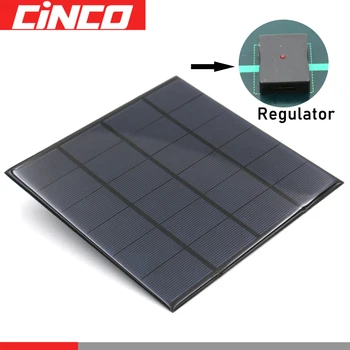 

2 3 4.5 6 10 W 6V with 5V 2A Charger Regulator Controller USB Solar Panel Mono Cell Module 3.7V 18650 Battery Connector