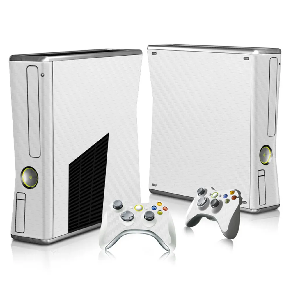 Углеродное волокно Горячая Кожа Наклейка Обложка для Microsoft Xbox 360 тонкая наклейка