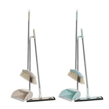 

3-in-1 Multifunction Broom Dustpan Set With Fully Squeegee Clean Floor Dust Sweeper Wiper Broom for Home Office Garden Kitchen