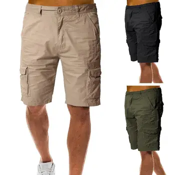 

2019 Shorts Men Cool Summer Hot Sale Cotton Casual Men Short Pants Clothing Cargo Loose Work Casual Short Pants