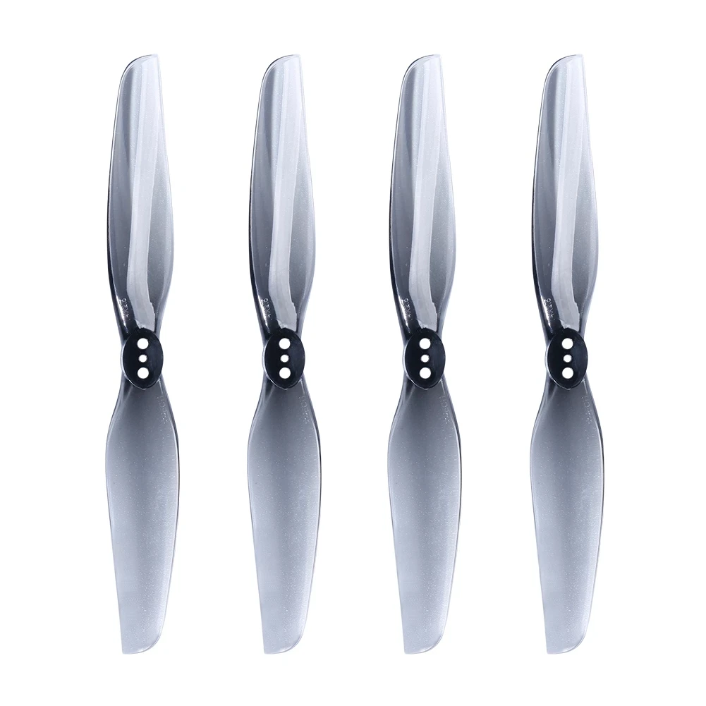 HQPROP T4X2.5 Grey 4025 2-Blade PC Propeller for RC FPV Racing Freestyle 4inch Toothpick Micro Long Range LR4 Drones Explorer thumbnail 3