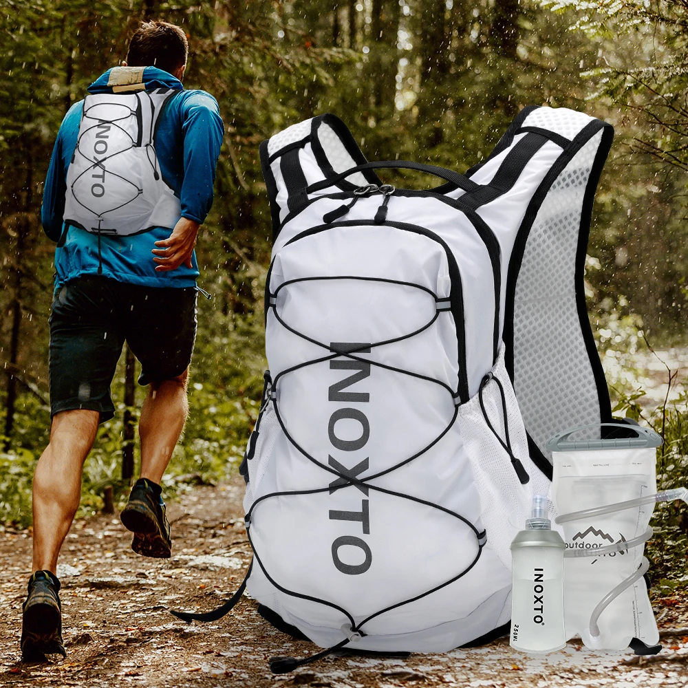 INOXTO Newest 15L Cycling Bag Men's Women Riding Waterproof Breathable Bicycle Running Backpack Bicycle Water Bag Bicycle Helmet