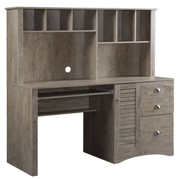 

Home Office Computer Desk with Hutch and Drawers/hanging letter-size files Writing Study Table with Drawers