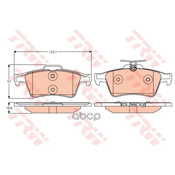 Колодки Тормозные Ford Focus Ii/Iii/Mazda 3/Opel Vectra C/Volvo S40 Задние Trw/Lucas Gdb2086 TRW/Lucas арт. GDB2086