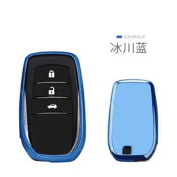

New Soft TPU Car Key Case Cover For Toyota Chr C-hr Land Cruiser 200 Avensis Auris Corolla Smart Keychain Shell Auto Accessories