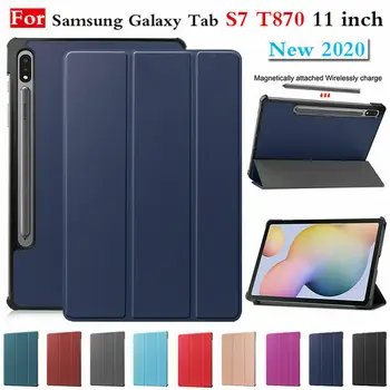 

Case For Samsung Galaxy Tab S7 11" SM-T870 SM-T875 Protective Cover PU Leather Tab S7 11" 2020 Tablet Case With Auto Sleep Wake