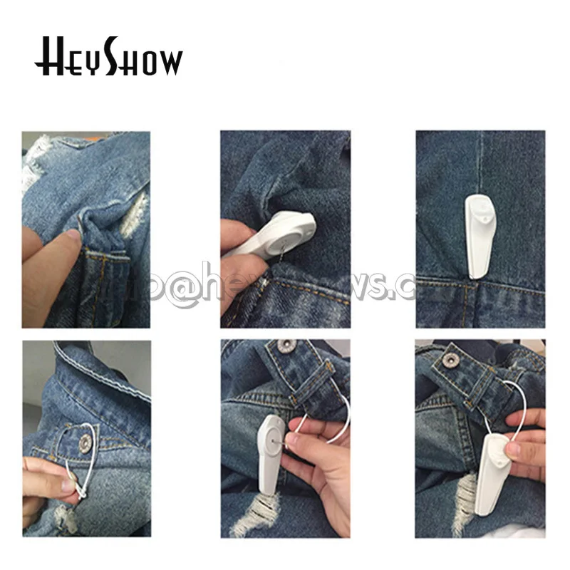 100pcs 도난 방지 하드 EAS AM 58KHZ 슈퍼마켓 의류 가방 모자 용 사운드 자기 태그 69x30mm 크기
