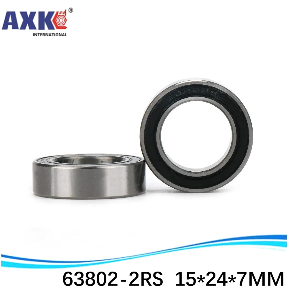 The Rubber sealing cover Thin wall deep groove ball bearings 15247 6802W7 63802ZZ 63802-2RS 15*24*7 mm