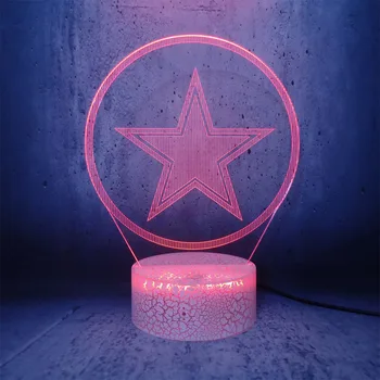 

Classic pattern five-pointed star Night Light Atmosphere Led Bulbs Nights Lamp Christmas Birthday Gifts Table bulb