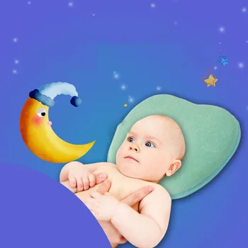 

Cotton Baby Head Shaping Sleeping Pillow with Fixed Nursing Pillow Protection from Flat Head Breathable Infant Animal Pillows