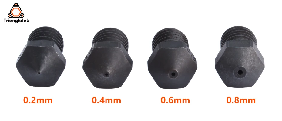 Trianglelab-Aço Endurecido T-V6 Bicos, Impressão 3D De