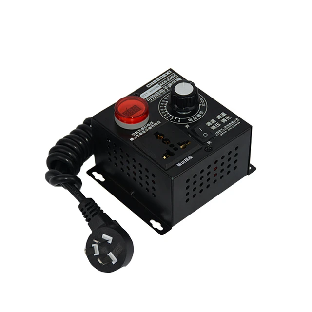 Régulateur de tension Portable AC 220V 4000W, variateur réglable,  température, lumière, contrôleur de tension Variable Compact - AliExpress