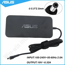 Asus-Adaptador de ordenador portátil para juegos, cargador de Corriente CA de 19V, 6.32A, 120W, 5,5x2,5mm, para Asus, N750, N53S, GL502V, GL752VW, GL552VW, FZ53V, FX50