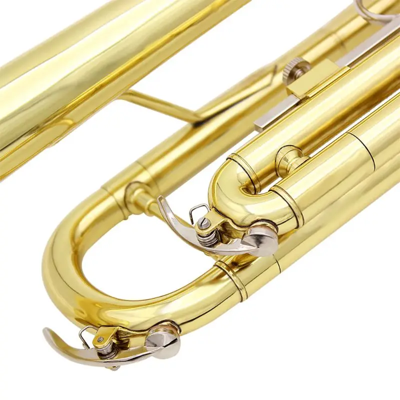 Bb труба B плоская прочная Латунная Труба с посеребренным мундштуком