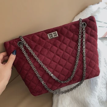 

Fashion Soft Leather Shoulder Bags for Women 2020 New Luxury Handbags Large Capacity Totes Casual Diamond Lattice Shopper Bag