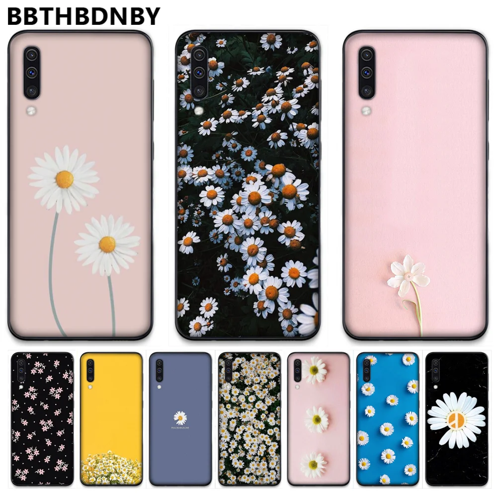 Plant flower chrysanthemum pink silicone Phone Case For Samsung A20 A30 30s A40 A7 2018 J2 J7 prime J4 Plus S5 Note 9 10 | Мобильные