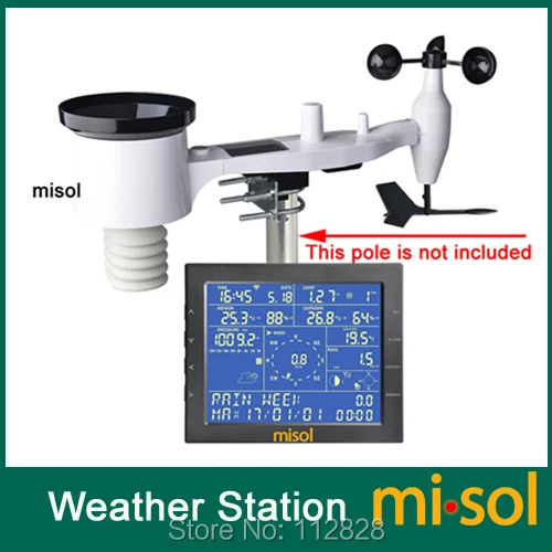 MISOL/Беспроводная метеостанция подключение к Wi Fi загрузка данных в сеть (wunderway)|weather