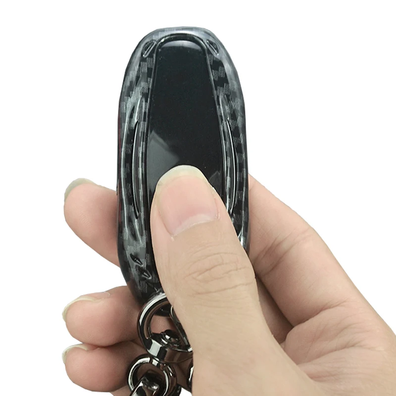 

ABS Car Key Case Cover Carbon Fiber Remote Control Protector for Tesla Model X Model S Car Key Cover Car Accessories
