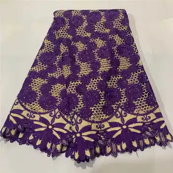 

2020skin friendly Luxury African Cord Lace Fabric High Quality guipure lace fabric with stones For party Evening Dresses