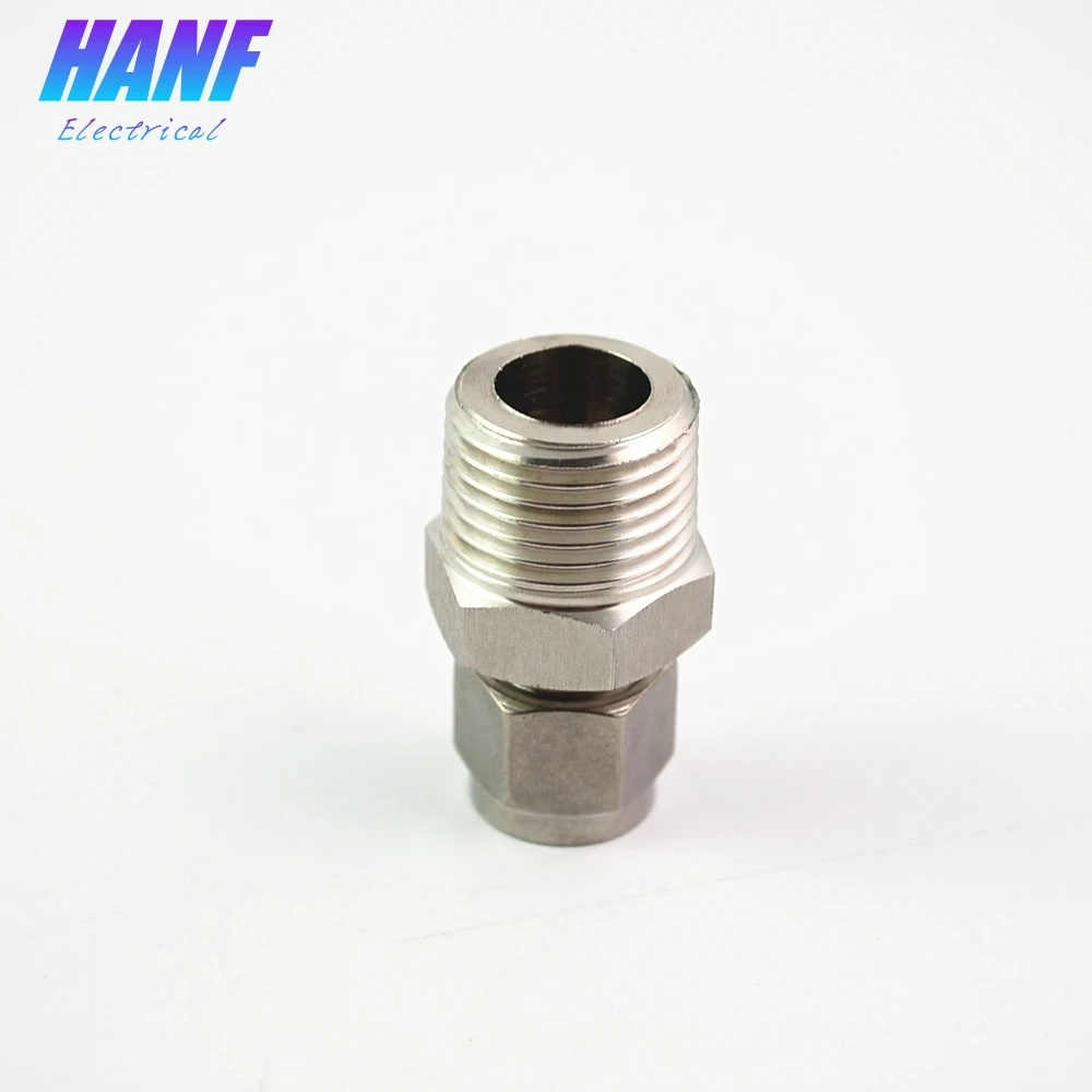 1 шт. нержавеющая сталь SS304 BSP 1/2 &quot наружная резьба 8 мм O.D Двойные наконечники