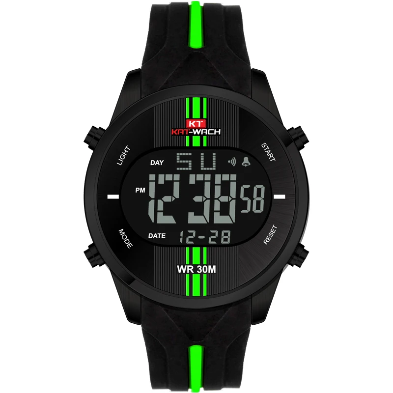 

KAT-WACH men multi-function waterproof sports countdown watch luminous calendar alarm clock watches relogio masculino male
