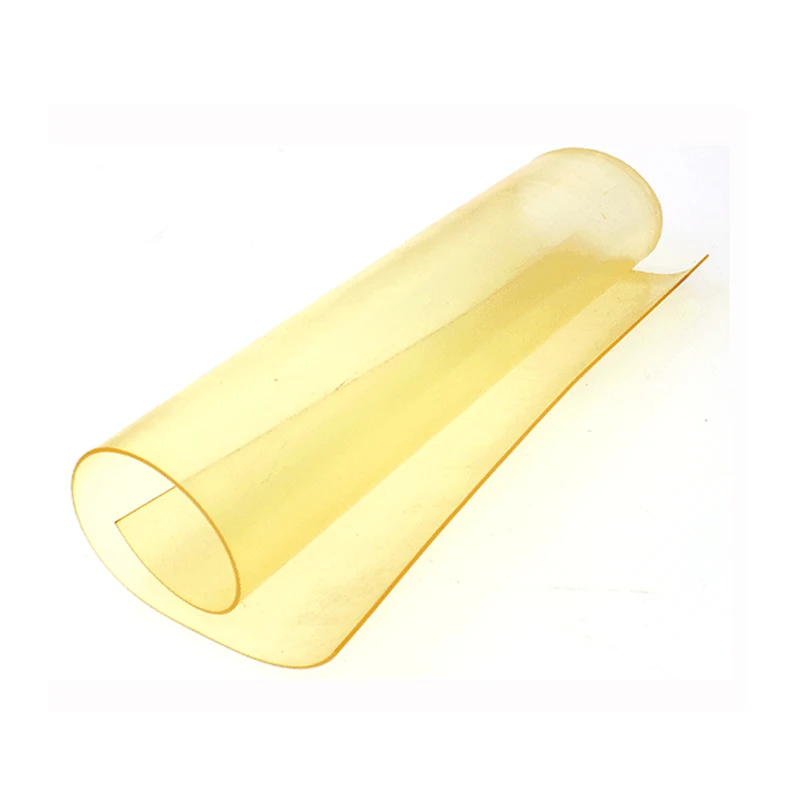 Plaque Polyuréthane PU 50x50 Cm - Épaisseur 1-30 Mm, Jaune Translucide | Haute Élasticité, Résistance Huile, Absorption Chocs, Usage Industriel
