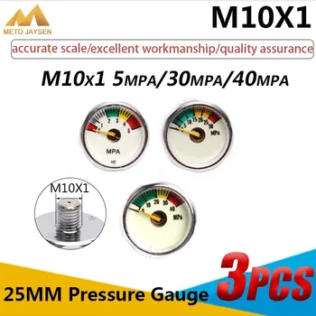 

M10x1 1 Inch Manometre High Pressure Gauge 25mm PCP Paintball Airforce Pump Scuba Diving Valve Gauge 5mpa 30mpa 40mpa 3pcs/set
