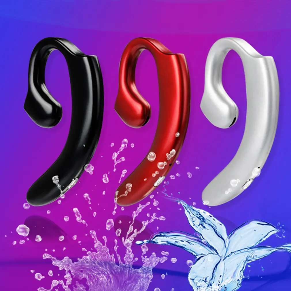1pcs C7 Bone Conduction Ear Hook Earset Wireless 5 0 Earphone Stereo Sport Headphone With Microphone Headphones