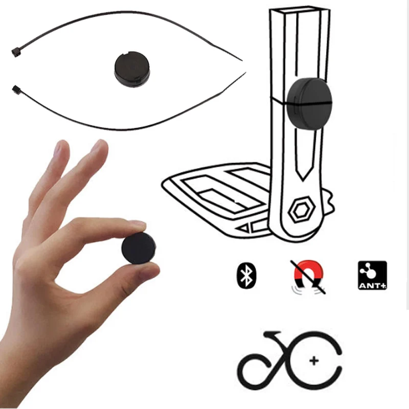 Мини Bluetooth ANT+ Мульти протокол Каденции сенсор Magnetless Сверхлегкий
