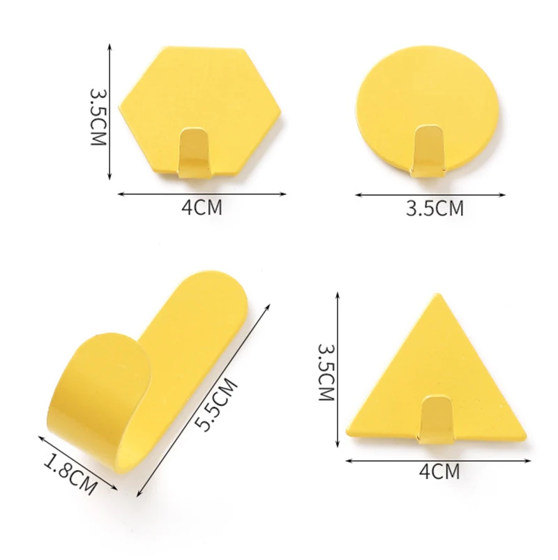 Креативный геометрический дырокол-свободный небольшой крючок бесшовные клейкие крючки Экономия пространства одежды крючки для кухни и ванной комнаты вешалка на дверь, стену