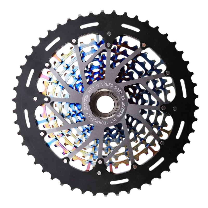 

ZTTO MTB Bicycle Cassette 12 Speed 9-50T Bike Freewheel Ultimate XD Cassette Rainbow Sprocket Freewheel
