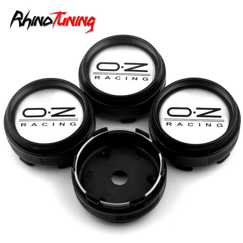 4pcs 66mm 61mm Black OZ Racing Wheel Center Hubs Caps Emblem for CE28n Time Attack 17 inch wheels Centre Hubcaps