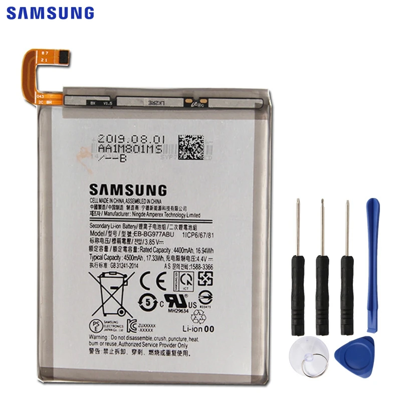 

SAMSUNG Original Replacement Battery EB-BG977ABU For SAMSUNG S10 PLUS 5G Version 4500mAh Phone Battery