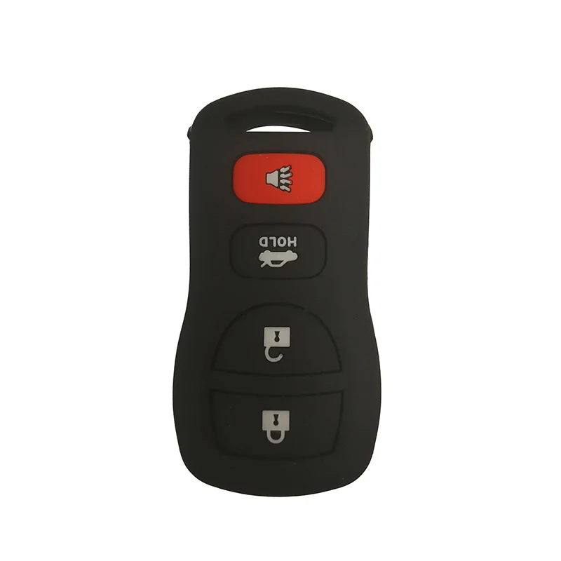 Силиконовый чехол для ключей Infiniti Qx56 I35 G35 для Nissan Qashqai Sentra 350Z Altima Maxima4 кнопка дистанционного ключа чехол для ключей - Название цвета: black