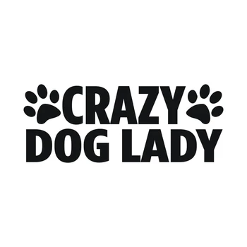 

Crazy Dog Footprints Lady Car Sticker Automobiles Motorcycles Exterior Accessories Vinyl Decals for Honda Lada Bmw Audi Jeep