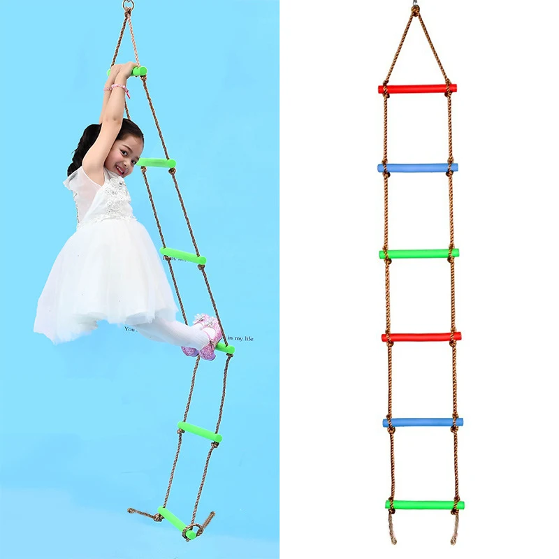 

Kids Climbing Rope Ladders (78.7") 6 Steps Playground Climbing Game Swing Rope Ladder Child Climbing Ladders Playing Equipment