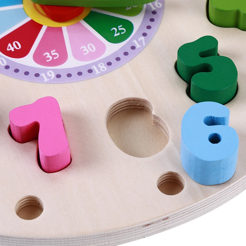  Children Preschool Wooden Montessori Toys Early Education Teaching Aids Math Toys Digital Clock Cou - 4000068694543