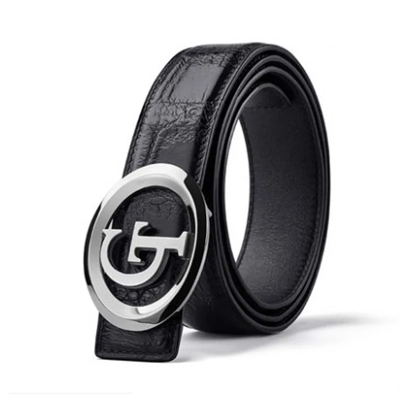 

gete crocodile leather men belt male business 30 years rare Estuarine crocodile men belt No stitching smooth Buckle