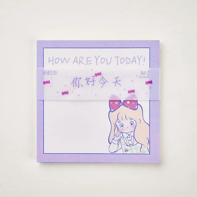 Kawaii Бумага Блокнот девушка дневник DIY Портативный блокнот Стикеры для планов корейский канцелярский школьный офисный питания - Цвет: 1